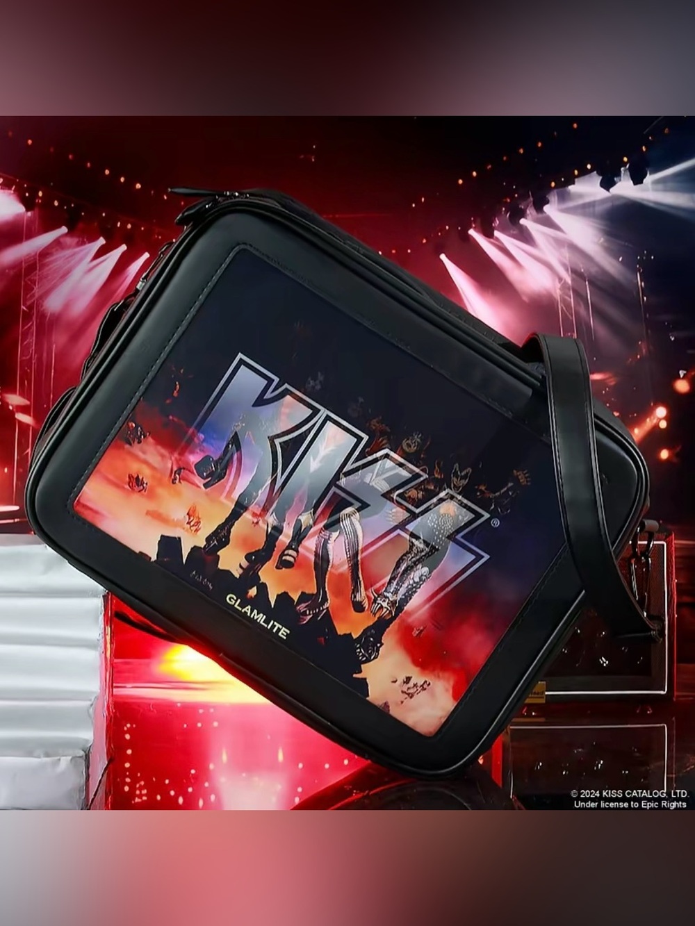 KISS x Glamlite Lenticular Motion Makeup Bag BNIP!!